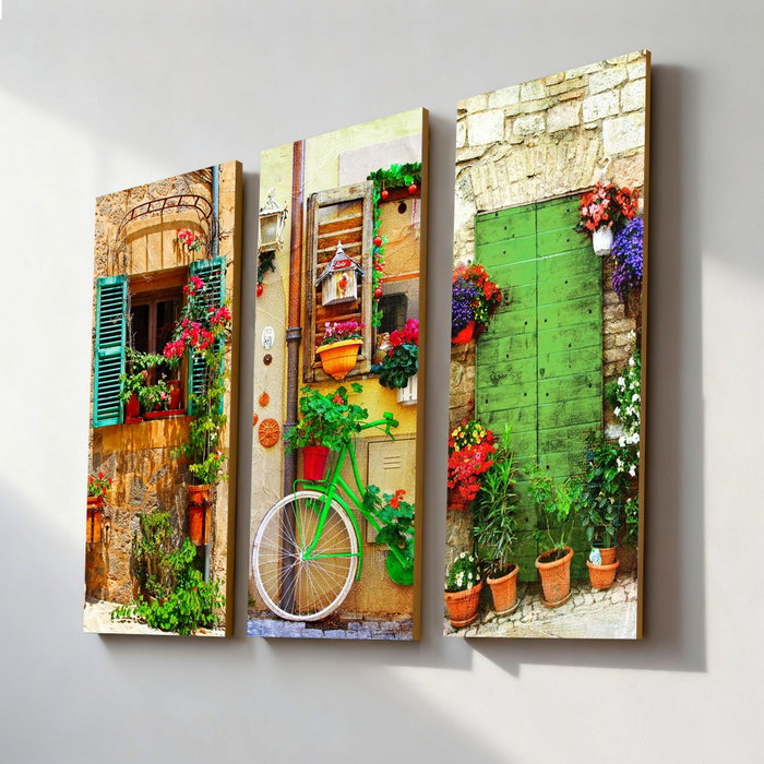 Wallity Cuadro Decorativo MDF Multicolor (3 Piezas) MDF0088